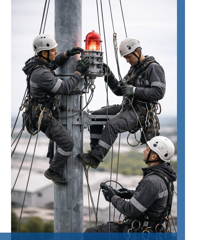 Монтаж заградительных огней в Йошкаре-Ола от 8692 р. | ВЫСОТНИК-Шкр