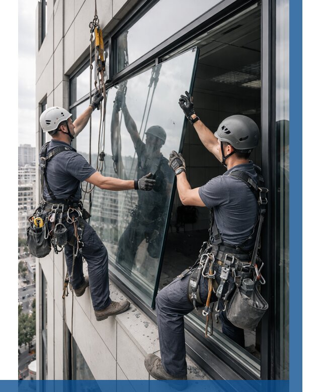 Замена стеклопакетов на высоте в Йошкаре-Ола от 5624 р. | ВЫСОТНИК-Шкр