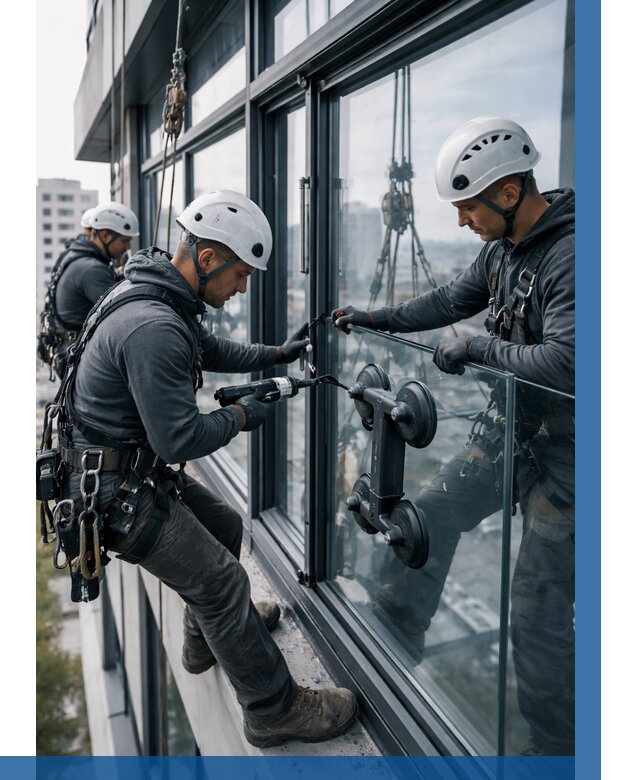 Витражное остекление зданий в Йошкаре-Ола от 3579 р. | ВЫСОТНИК-Шкр