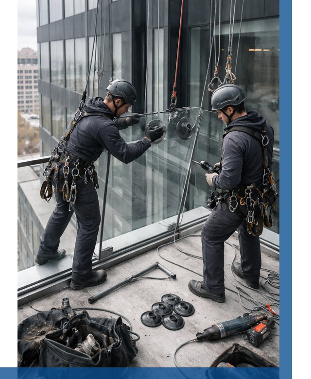 Монтаж стеклянных ограждений в Йошкаре-Ола от 2557 р. | ВЫСОТНИК-Шкр