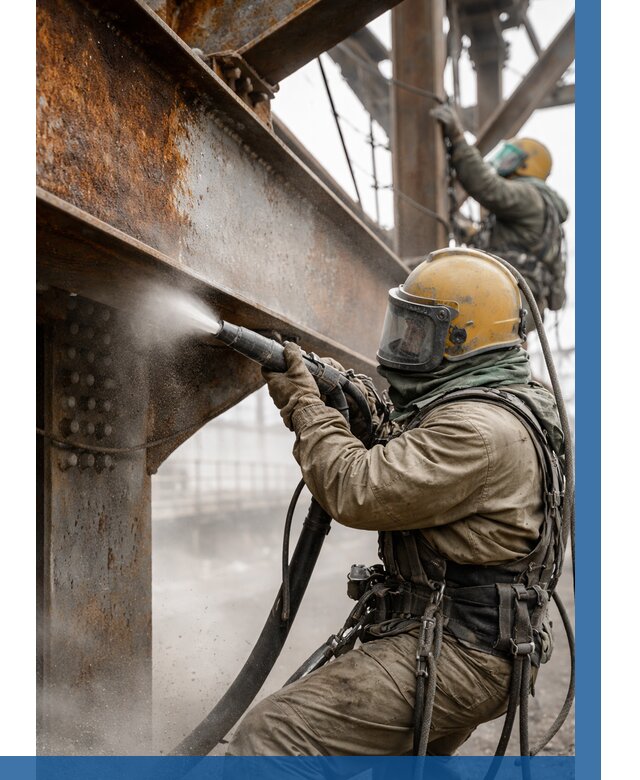 Пескоструйная очистка металлоконструкций в Йошкаре-Ола по 614 р.  ВЫСОТНИК-Шкр