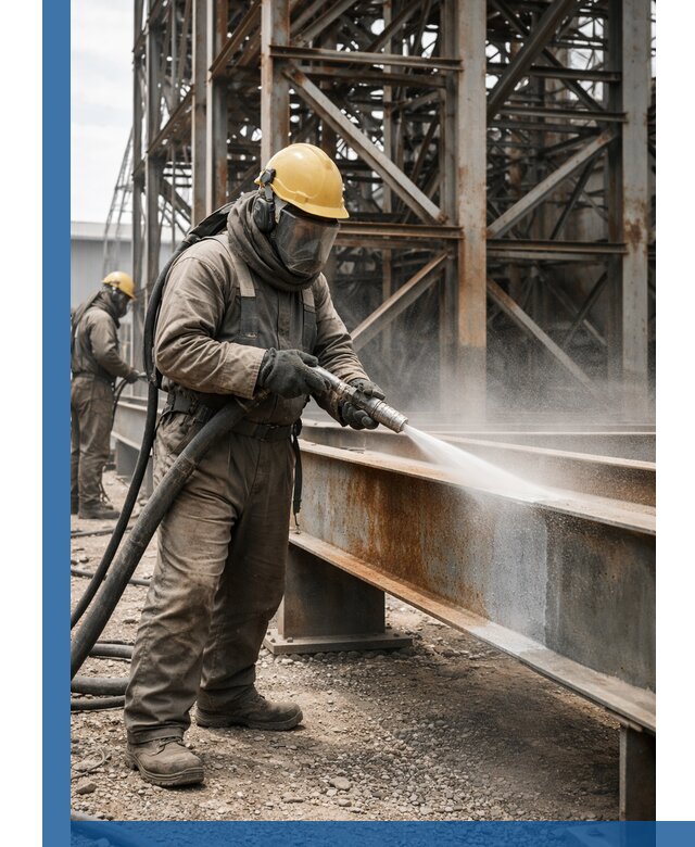 Пескоструйная очистка металлоконструкций в Йошкаре-Ола промышленная