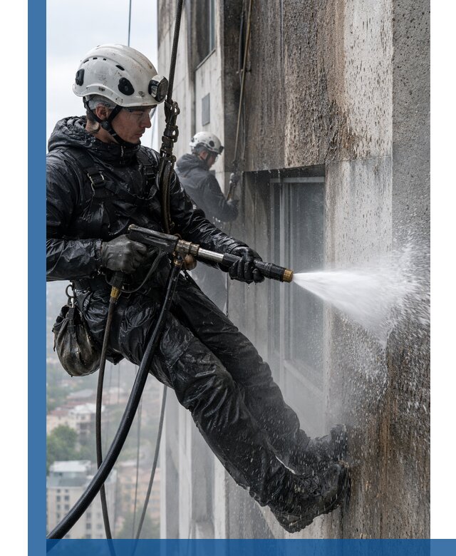 Гидроструйная очистка фасадов и конструкций в Йошкаре-Ола