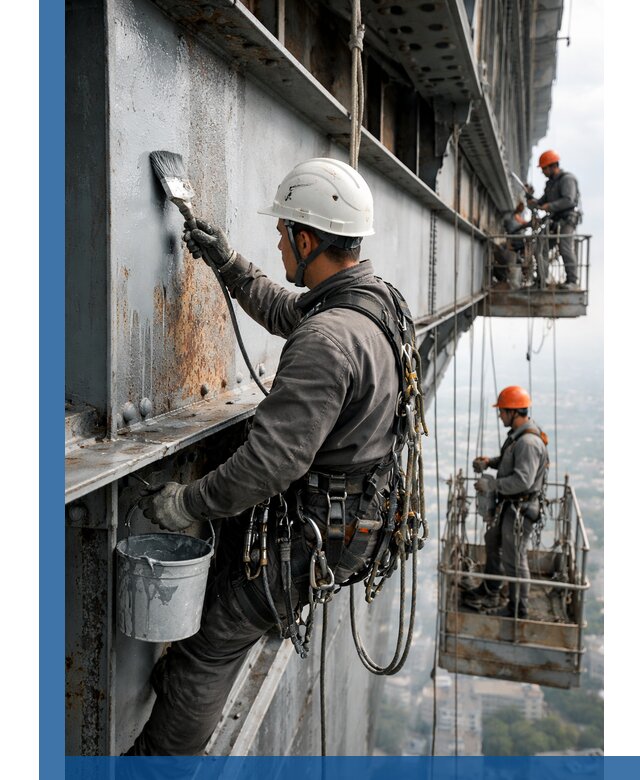 Покраска металлоконструкций на высоте в Йошкаре-Ола профессионально