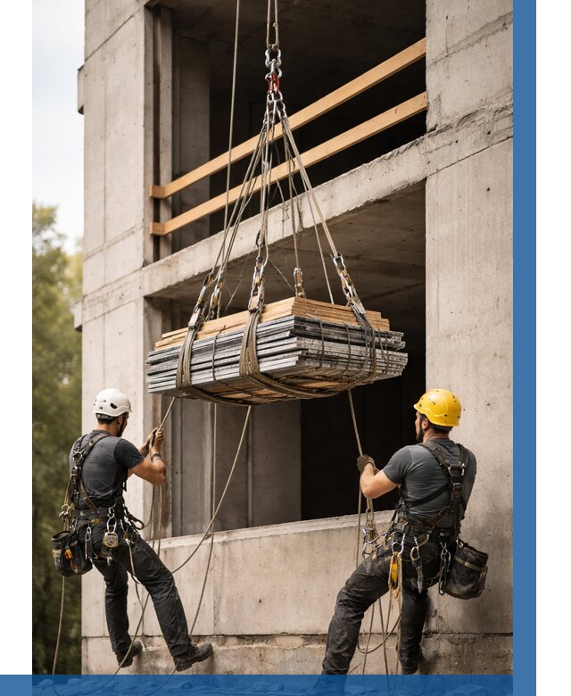 Подъем материала на этаж веревками в Йошкаре-Ола от 1534 р. | ВЫСОТНИК-Шкр