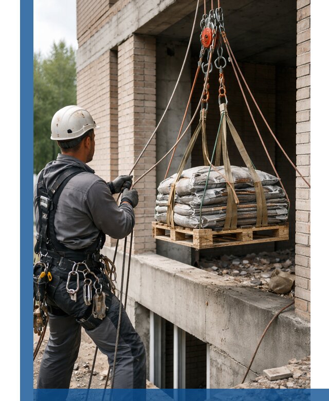 Подъем материалов на этаж веревками в Йошкаре-Ола оперативно