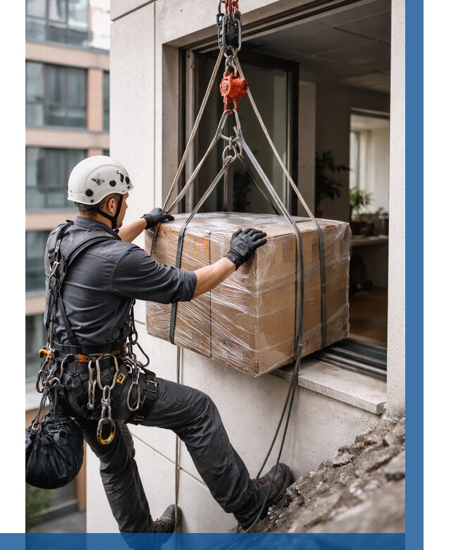 Подъем груза через окно в Йошкаре-Ола от 4602 р. | ВЫСОТНИК-Шкр