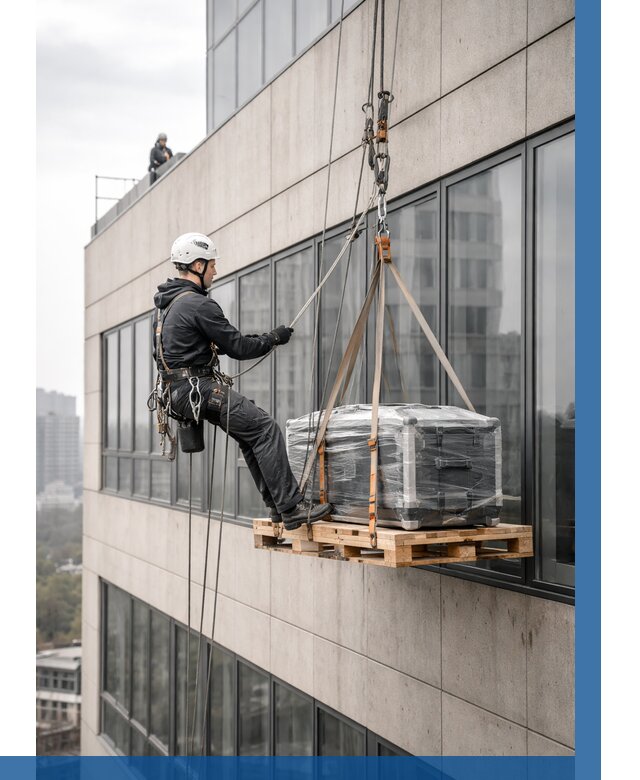 Спуск груза по фасаду в Йошкаре-Ола от 3579 р. | ВЫСОТНИК-Шкр