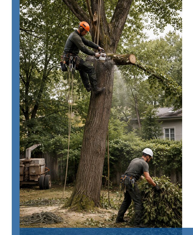 Кронирование деревьев в Йошкаре-Ола, безопасная высотная обрезка