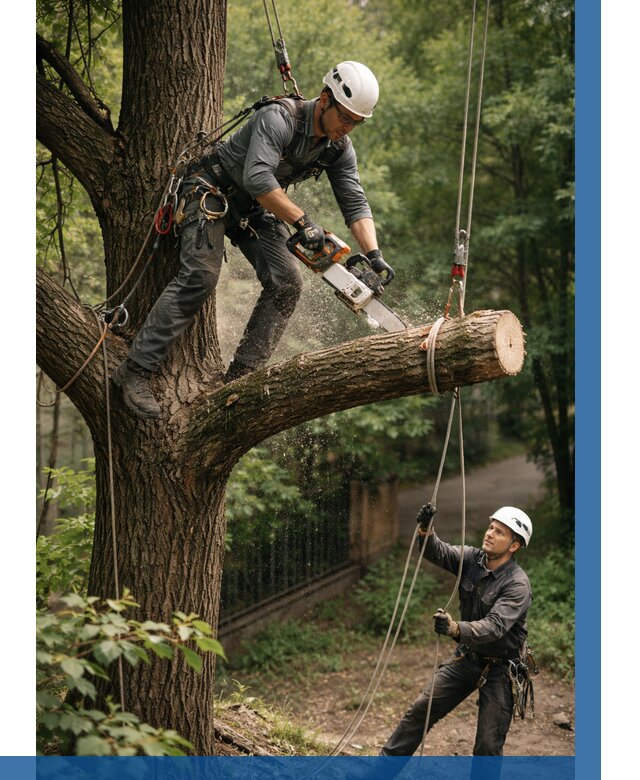Спил деревьев альпинистами в Йошкаре-Ола от 8181 р. | ВЫСОТНИК-Шкр