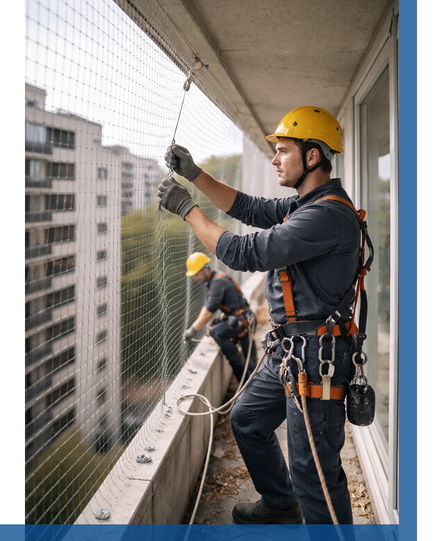 Монтаж сетки от птиц в Йошкаре-Ола от 4602 р. | ВЫСОТНИК-Шкр